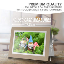 Load image into Gallery viewer, Greeting Cards Biege (Insert) - Funny Garden Gnome Men Blank Greetings Card Birthday Kids Party Boys Girls #14596
