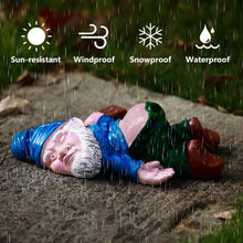 Load image into Gallery viewer, RizzRosa 9.5&#39;&#39; Funny Garden Gnome Outdoor Decor - Large Naughty Gnomes Statues, Resin Gnomes Sculptures for Yard Patio Home Lawn Outside Decorations Ornament Housewarming Gifts, Blue
