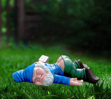 Load image into Gallery viewer, KEONSEN Fun Gnome Garden Gnome Statue Decoration, Creative Garden Statue Decoration, Large Resin Garden Gnome Ornament Novelty Gift for Outdoor Indoor Patio Lawn Porch 7&quot;*5&quot;*2.3&quot; (Blue)
