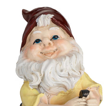 Load image into Gallery viewer, Relaxdays Garden Gnome with Well, Weather &amp; Frost Resistant, 15 x 7.5 x 10.5 cm, Figurine, Polyresin, Multicoloured
