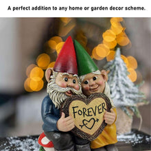 Load image into Gallery viewer, Creative Resin Garden Gnome Couple Dwarf Heart Shaped Statue Waterproof and Durable Suitable for Garden Gifts Patio Lawn Decoration
