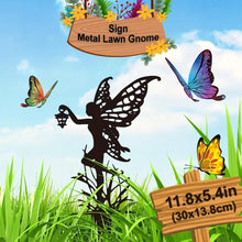 Load image into Gallery viewer, ZONEWD Metal Stakes for Garden,Garden Statues of Fairies Figures - Angel Metal Craft Sculpture, Angel Garden Art, Fairy Ornaments for Home Yard Garden
