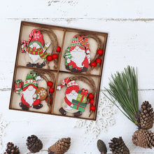 Load image into Gallery viewer, Jagowa 12PCS Wooden Christmas Ornaments - Faceless Dolls for Christmas Tree Decor and Party
