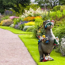 Load image into Gallery viewer, DIYANG Garden Dinosaur Eating Gnomes Statues Funny Gnome Resine Figurines Garden Art Ornaments for Indoor Outdoor Lawn Patio Yard Decor 01
