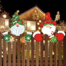 Load image into Gallery viewer, 2Pcs Christmas Fence Peeker Decoration Christmas Gnome Peeking Garden Yard Sign Decorations Cute Peeper Decorative Fence Home Decor Outdoor Lawn Pathway Parking Fence Art Sign Ornament for Holiday
