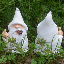 Load image into Gallery viewer, Lethogety Middle Finger Figurine Ornaments, Funny Garden Gnomes Outdoor Statues 5.9 Inch Naughty Smoking Wizard Dwarf Sculpture Decoration for Lawn Patio Outside Yard Decor Housewarming Easter Gift
