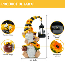 Load image into Gallery viewer, QZZP Solar Garden Gnome Statue – Funny Double Gnome Outdoor Decor for Patio, Lawn, Yard – Garden Sculptures with Solar Lights, for Women
