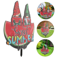 Load image into Gallery viewer, AOKWAWALIY Summer Gnome Card Hawaiian Yard Signs Stake In Gnomes Yard Garden Gnomes Decoration Yard Sign Summer Party Gnome Garden Ornament Stakes Door Decoration The Summer Acrylic Props
