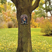 Load image into Gallery viewer, Elf out of Door Garden Tree Hugger, Mini Garden Gnome Tree Sculpture Dwarf Statue Tree Peeker Yard Art for Yard Garden Decoration, Ornament for Indoor Outdoor (Woman)

