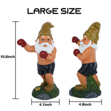 Load image into Gallery viewer, Mrsivrop Naughty Garden Gnomes Outdoor Statues 11inch Boxing Garden Gnomes Outdoor Funny, Garden Sculptures &amp; Statues Gnome Decorations for Yard, Patio, Lawn, Housewarming Garden Gift
