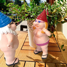 Load image into Gallery viewer, Garden Gnome, Statue Peeing Gnome, Naughty Garden Gnome, Funny Naked Gnome, Resin Garden Gnomes, Male Female Nude Gnomes Goblin-Art Decoration, Lawn Ornaments Indoor or Outdoor Garden Ornament (man)
