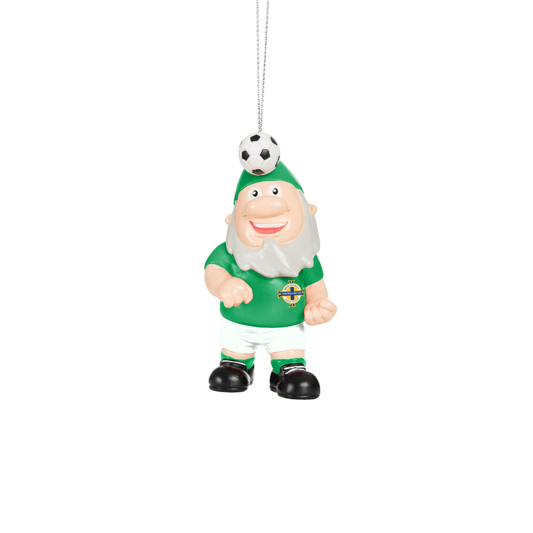 FOCO International Football Northern Ireland Fan Gnome Hanging Christmas Ornament Decoration