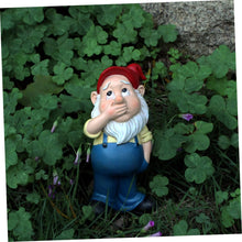 Load image into Gallery viewer, Happyyami 1set Garden Gnome Statue Funny Gnome Decor for Outdoor Spaces Durable Garden Marker for Lawn Patio for Nature Lovers Housewarming
