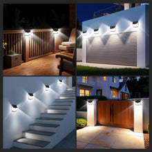 Load image into Gallery viewer, TECKNET Solar Lights Outdoor Garden, 248 LED Motion Sensor Lights, 3 Lighting Modes Outdoor Wall Lights, 300° Wide Angle, IP66 Waterproof, Solar Wall Lights for Yard Garage Garden Fence Door (4 Pack)
