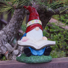 Load image into Gallery viewer, Solar Garden Gnomes Outdoor Statues - Gnome Figurine Reading Book with Butterfly LED Lights Funny Gnomes for Garden Decor Yard Patio Lawn Ornaments Gifts for Women
