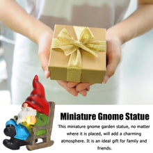 Load image into Gallery viewer, halp·ssfm Garden Gnome Statue Solar Light Miniature Outdoor Decor Gnome Figurine for Outdoor Indoor Home Lawn Yard Balcony Porch Patio for Women Mom Grandma 3.54&quot;x2.36&quot;x4.72&quot;
