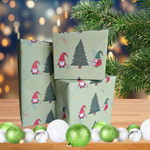 Load image into Gallery viewer, BeFindSee Festive Holiday Paper - Gift Wrap - Festive Gonk - Festive Gnome
