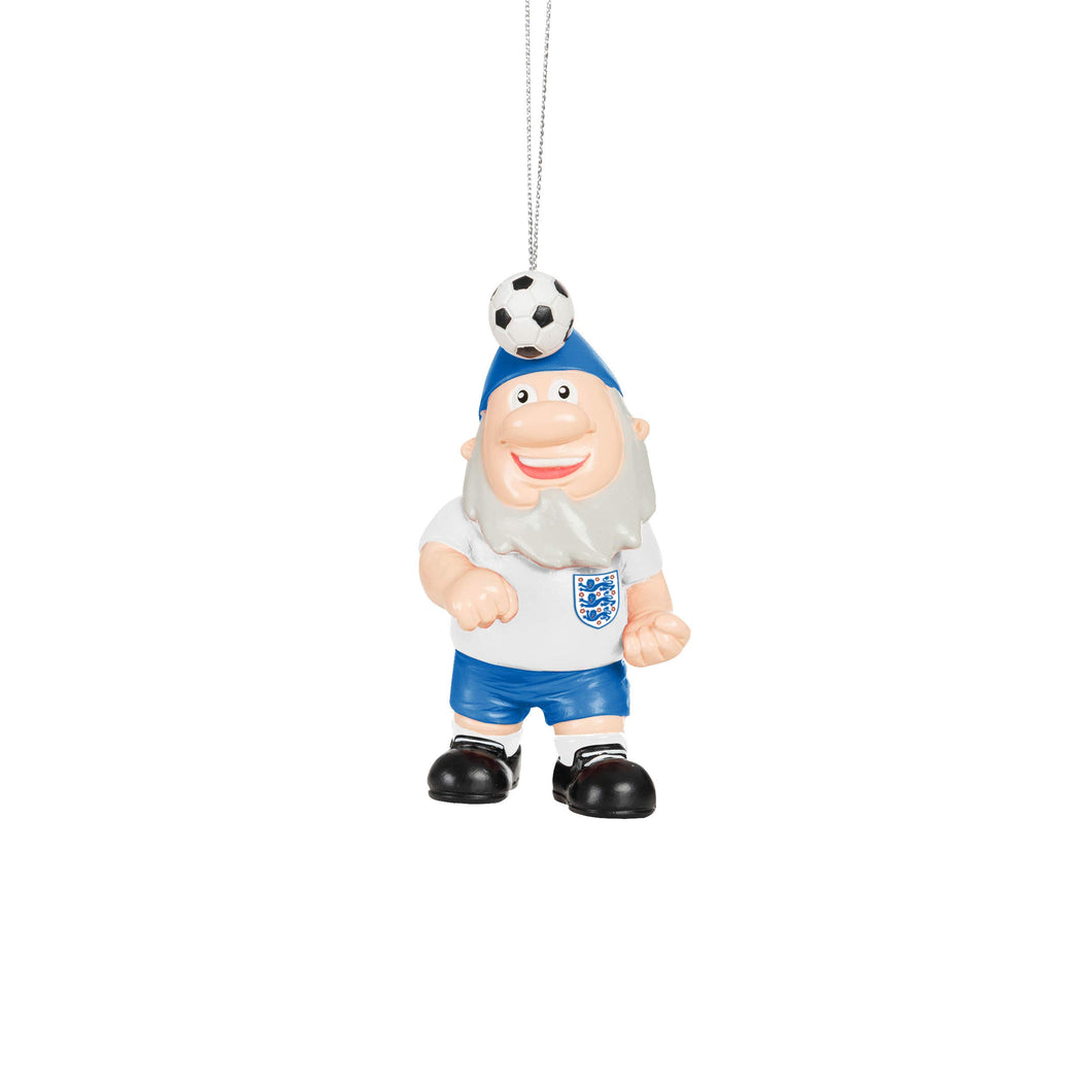FOCO International Football England Fan Gnome Hanging Christmas Ornament Decoration