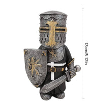 Load image into Gallery viewer, Garden Gnome Guard, Resin Sculpture Ornament Decor, Funny Knights of the Cross Templar Gnome Sculptures Resin Statue, Resin Craft Ornaments for Lawn
