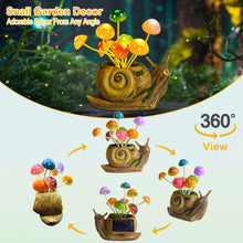Load image into Gallery viewer, Solar Lights Outdoor Fairy Garden Accessories, Snail Statues Garden Decor for Outside, Easter Gifts Yard Decorations Patio Lawn Porch Balcony, Unique Housewarming Gifts for Women Mom Grandma
