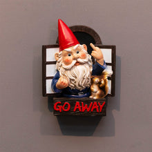 Load image into Gallery viewer, Angry Middle Finger Gnome Garden Statue - Wacky Fantasy Naughty Gnome Figurine Flipping Off Guests - Resin Home Wall Tree Hanging Decor
