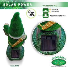 Load image into Gallery viewer, THE ENCHANTED GARDEN Gnome Ranger Statue Outdoor Resin Figurine Outdoor Solar Powered LED Lights for Patio Lawn Yard Décor
