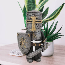Load image into Gallery viewer, Garden Gnome Guard, Resin Sculpture Ornament Decor, Funny Knights of the Cross Templar Gnome Sculptures Resin Statue, Resin Craft Ornaments for Lawn
