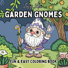 Load image into Gallery viewer, Garden Gnomes all-ages coloring book: Fun and easy designs
