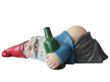 Load image into Gallery viewer, World of Wonders Bottom&#39;s Up Passed Out Funny Drunk Gnome Garden Figurine Statue Novelty Gift &amp; Collectible Suitable for Humorous Outdoor Patio Lawn Decor
