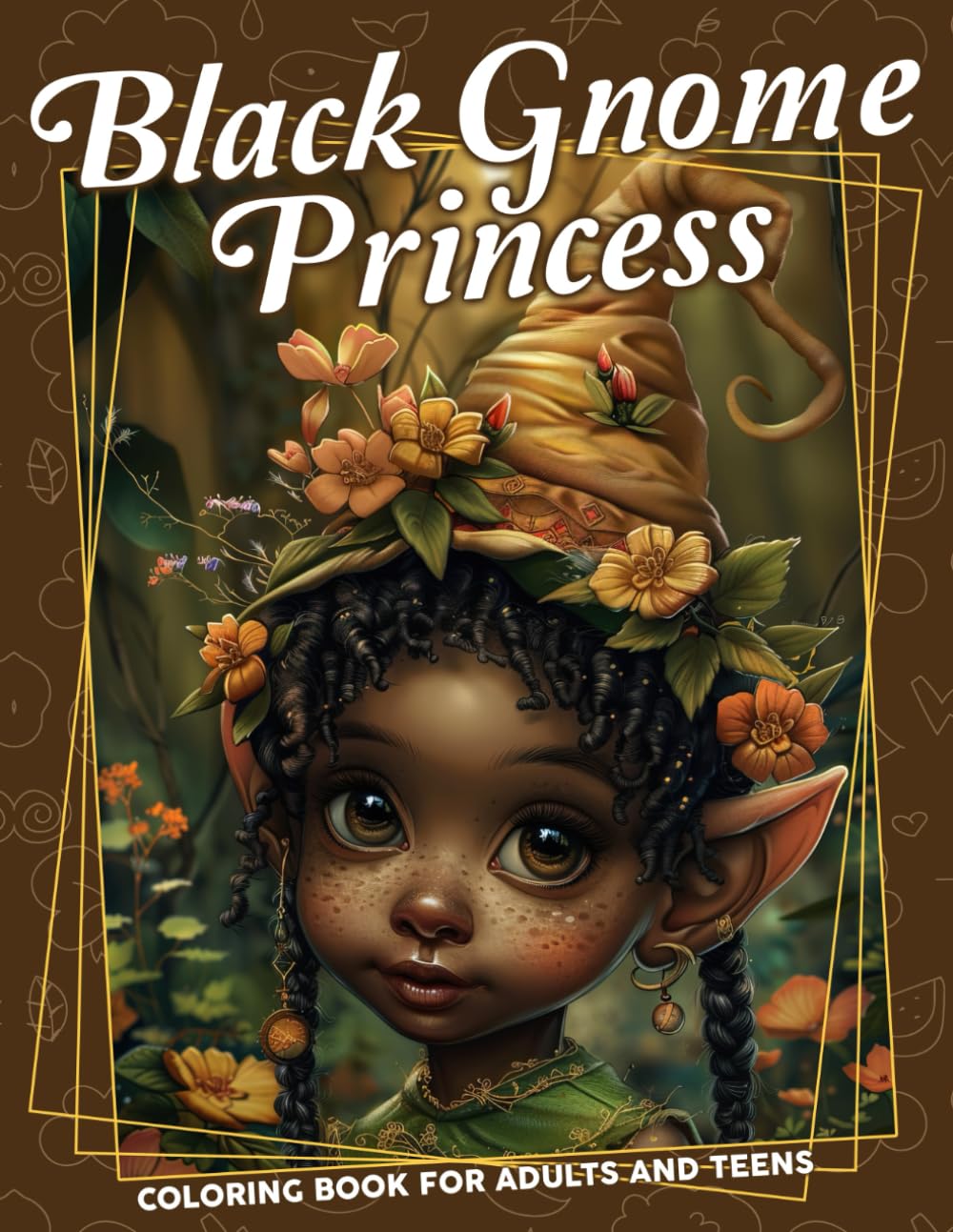 Black Gnome Princess Coloring Book: Beautiful Fantasy Princess Coloring Pages featuring Adorable Illustrations for All Ages to Relax and Relieve Stress