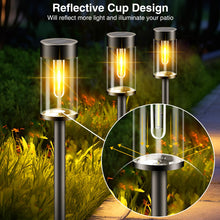 Load image into Gallery viewer, nipify LED Solar Pathway Lights Outdoor, 8 Pack Waterproof Solar Powered Yard Lighting, Auto On/Off Solar Walkway Light for Garden Lawn Path Outside(Warm White)
