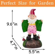 Load image into Gallery viewer, Euiroet 9.6&quot; Funny Gnome Statue,Outdoor Landscape Accent,Large Garden Sculptures &amp; Statue,Whimsical Gnome Patio Figurine for Lawn Ornament,Backyard Decor
