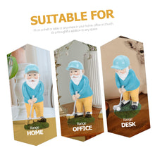 Load image into Gallery viewer, BCOATH Garden Golfing Gnome Statue Resin Gnome Figurine for Outdoor Garden Decor for Patio Balcony and Craftsmanship Realistic Design Fun Home Accent
