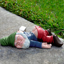 Load image into Gallery viewer, brableewear Funny Drunk Garden Gnome Creative Drunken Dwarf Statue Decoration Naughty Garden Gnome Sculpture Figurines for Outdoor Indoor
