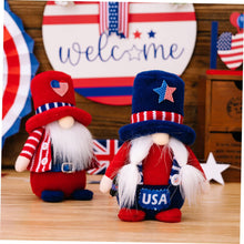 Load image into Gallery viewer, Cabilock 3pcs Independence Day Gnome Statue Funny Garden Ornaments Plush Gnome Doll Decor
