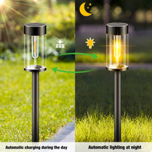 Load image into Gallery viewer, nipify LED Solar Pathway Lights Outdoor, 8 Pack Waterproof Solar Powered Yard Lighting, Auto On/Off Solar Walkway Light for Garden Lawn Path Outside(Warm White)
