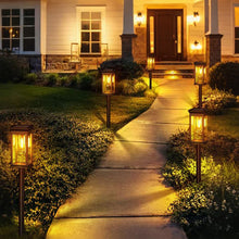 Load image into Gallery viewer, Hqynss Solar Lights Outdoor, 4 Pack Solar Garden Lights Tungsten Glow,IP65 Waterproof, Auto On/Off Lighting for Garden, Patio, Path, Lawn
