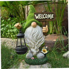 Load image into Gallery viewer, Dbvnnsy Funny Resin Garden Gnome with Solar Light, Outdoor Solar Powered Gnome Statue for Yard, Lawn, Patio and Decorative Garden Ornament, Lantern
