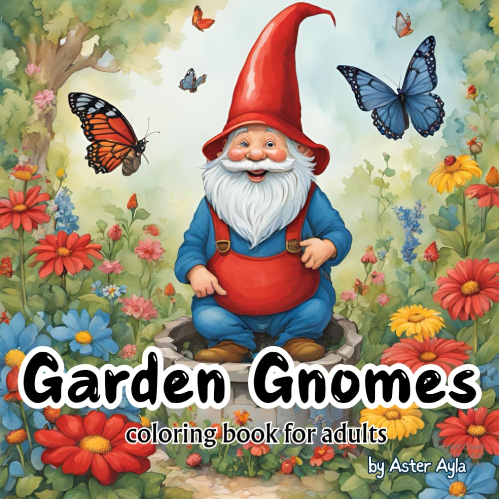 Garden Gnomes Coloring Book