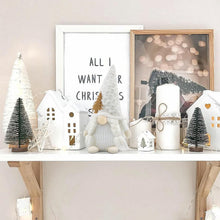 Load image into Gallery viewer, Godeufe Set of 2 Christmas Gonk Gnome Plush Xmas Winter Decorations Reindeer Handmade Elf Dwarf Figurines for Home Kitchen Farmhouse Holiday Festival Party Scandinavian Tomte - White
