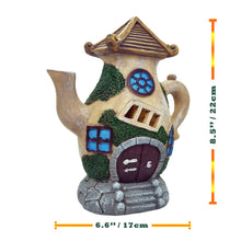 Load image into Gallery viewer, ALT90 Solar Fairy Garden Teapot House and Doors LED Illuminated Outdoor Ornaments Weatherproof [Solar Teapot House]
