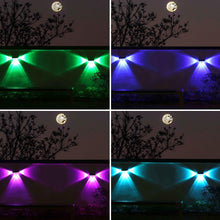Load image into Gallery viewer, Solar Fence Lights Outdoor - 3-Side Fence Light Solars Powered for Outside IP65 Waterproof Fence Solar Lights Outdoor for Outside Garden Backyard Patio Deck Fence Stair Step Railing Pathway(4Pack)
