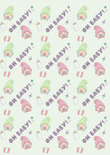 Load image into Gallery viewer, BeFindSee Baby Wrapping Paper - Gift Wrap - Baby Gonk - Baby Gnome
