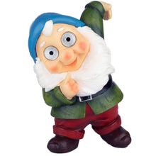 Load image into Gallery viewer, Blazin&#39; Outdoor Garden Decorations Gnome | Solar Patio Decorations - Yard Ornaments | Solar Elf Figurine for Terrace, Balcony, Deck | Weather Resistant | Patio Gift | Auto On/Off - (Green)
