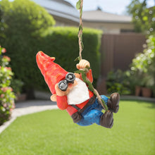 Load image into Gallery viewer, WONDHOME Hanging Gnome Garden Statue Funny Climbing Gnomes with Telescope Figurine Tree Hugger for Outdoor Lawn Home Patio Yard Art Decoration Father&#39;s Day Christmas Gardening Gifts for Mom Dad
