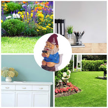 Load image into Gallery viewer, Bygytyo Naughty Resin Gnomes on Toilet Outdoor Garden Gnome Statue Christmas Halloween Garden Decoration Gifts,Suitable for Lawns,Courtyards,Patios,Desks,Gardens,Etc.
