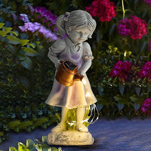 Load image into Gallery viewer, Bexdug Solar Garden Outdoor Statues | Resin Fairy Statues for Yard - Multipurpose Girl Decoration for Flower Beds, Decorative Outdoor Sculpture for Home
