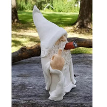 Load image into Gallery viewer, Tirifer 3D Dwarves Wizard Gnome, Polyresin Outdoor Middle Finger Gnome Statue, Garden Figurine Art Decoration for Lawn Yard Balcony Porch Patio
