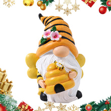 Load image into Gallery viewer, Ungtyb Bee Gnome Statue, Garden Bee Gnome, Resin Gnome Sculpture, Extravagant Bee Gnome Figurine, Perfect for Garden and Patio Decor (1 Piece)
