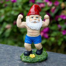 Load image into Gallery viewer, Veeteah Garden Gnomes Statue | Dumbbell Weightlifting Dwarf Sculpture | Waterproof Funny Garden Resin Sculpture Tabletop Decoration for Patio Yard Lawn Home
